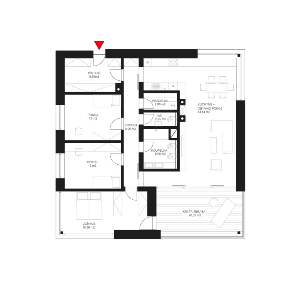 Prodej bytu 4+kk 120 m² s jedinečným výhledem na Jablonec nad Nisou